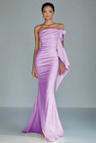 White Strapless Mermaid Ruffled Long  Formal Dress