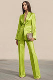 Burgundy 2 Pieces Notched Lapel One Button Women Tuxedo
