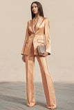 Dusty Rose 2 Pieces Peak Lapel One Button Women Formal Suits