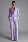 Pink Peak Lapel 2-piece One Button Women's Work Suits