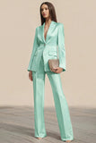 Burgundy 2 Pieces Notched Lapel One Button Women Tuxedo