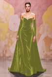 Dark Red Sweetheart Velvet A Line Long Formal Dress