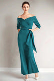 Burgundy Mermaid Strapless Mother of The Bride Dress