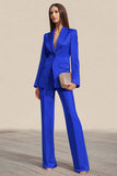 Burgundy 2 Piece Notched Lapel Work Suits