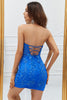 Load image into Gallery viewer, Tight Royal Blue Short Formal Dress with Appliques