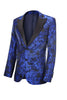 Load image into Gallery viewer, Peak Lapel Jacquard Royal Blue Single Breasted Men&#39;s Formal Blazer