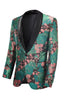 Load image into Gallery viewer, Green Shawl Lapel Jacquard Men&#39;s Formal Party Blazer