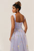 Load image into Gallery viewer, A Line Sweetheart Lilac Embroidered Long Formal Dress with Embroidery