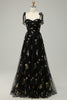 Load image into Gallery viewer, A Line Spaghetti Straps Champagne Formal Dress with Embroidery
