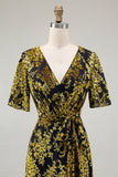 Burnout Velvet Dark Green Mother of Bride Dress