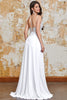 Load image into Gallery viewer, A-Line White Long Formal Dress with Slit