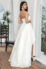 Load image into Gallery viewer, White High Low Flower Sweetheart Graduation Party Dress