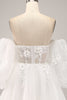 Load image into Gallery viewer, Off the Shoulder Tulle Wedding Dress with Appliques