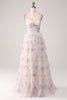 Load image into Gallery viewer, Lavender Flower Tiered Princess Formal Dress with Pleated