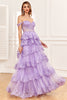 Load image into Gallery viewer, Princess A Line Off the Shoulder Pink Long Formal Dress with Appliques