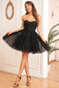 Load image into Gallery viewer, Purple Corset Detachable Long Sleeves A-Line Short Formal Dress