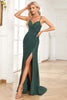 Load image into Gallery viewer, Mermaid Spaghetti Straps Navy Long Formal Dress with Beading