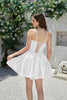 Load image into Gallery viewer, A-Line Spaghetti Straps Little White Dress