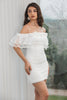 Load image into Gallery viewer, White Bodycon Ruffled Short Graduation Dress