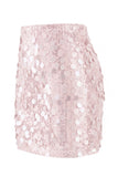 Women's Glamorous Large Sequin Mini High Waisted Sparkly Night Out Skirt
