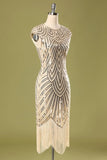 Gatsby Gold Glitter Fringe Roaring 1920s Dress