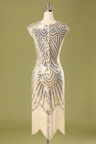 Gatsby Gold Glitter Fringe Roaring 1920s Dress
