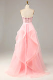 Sparkly Black Corset Sweetheart Ball Gown Long Formal Dress