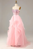 Sparkly Black Corset Sweetheart Ball Gown Long Formal Dress