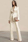 Burgundy 2 Pieces Notched Lapel One Button Women Tuxedo