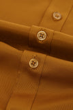 Camel Solid Long Sleeves Suit Shirt