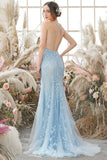 Yellow Mermaid Long Prom Dress with Appliques