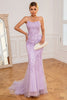 Load image into Gallery viewer, Coral Backless Long Formal Dress with Appliques