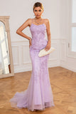 Yellow Mermaid Long Prom Dress with Appliques