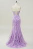 Load image into Gallery viewer, Purple Sweetheart Neck Mermaid Formal Dress With Appliques