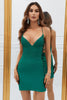 Load image into Gallery viewer, Sparkly Dark Green Sequins Tight Short Formal Dress