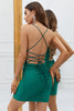Load image into Gallery viewer, Sparkly Dark Green Sequins Tight Short Formal Dress