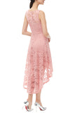 Pink High-low Lace Dress