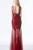 Load image into Gallery viewer, Red Sequin Long Tulle 1920s Dress
