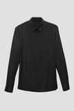 Black Solid Men's Suit Shirt