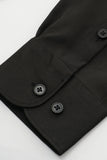 Black Solid Men's Suit Shirt