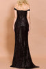Load image into Gallery viewer, Black Sequin Memaid Long Prom Dress
