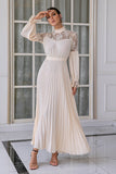 Apricot Long Sleeves Lace Mother Dress