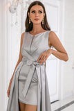 Grey High-low Bodycon Party Dress