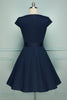 Load image into Gallery viewer, Vintage Navy Swing Dress