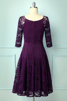 Grape Lace Midi Dress
