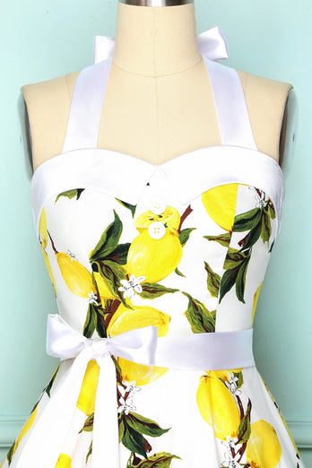 Halter Lemon Vintage Dress