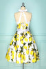Load image into Gallery viewer, Halter Lemon Vintage Dress
