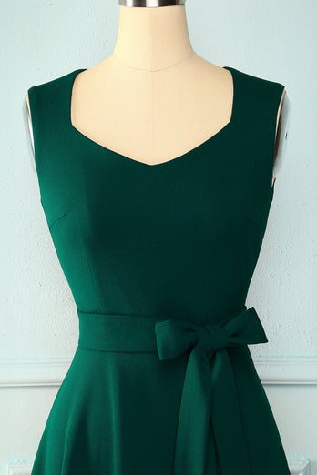 Green Sash Homecoming Dress