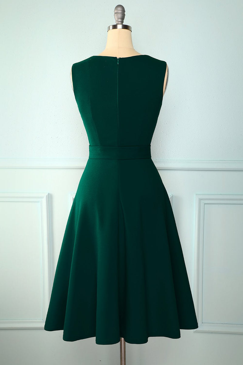 Load image into Gallery viewer, Green Sash Homecoming Dress