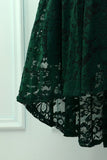 Green Lace Asymmetrical Dress